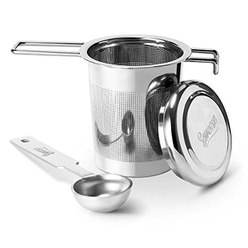 Sweese 2201 Teesieb/-filter Geschenk-Set Teelöffel & Deckel/Abtropfschale