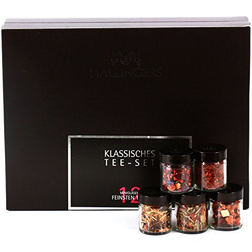 Hallingers TeeMix Klassisches Tee-Set, 12 x Miniglas