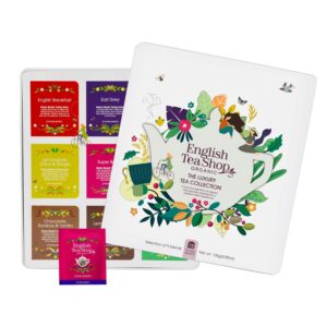 ETS - Tee-Kollektion "Luxury Tea Collection" in edler Metalldose, Tee Geschenk zu Weihnachten, Ostern, Geburtstag, BIO, 72 Teebeutel