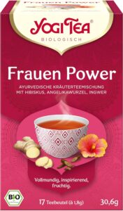 Yogi Tee Frauen Power, Tee-Aufgussbeutel Hibiskus, Angelikawurzelextrakt, Ingwer